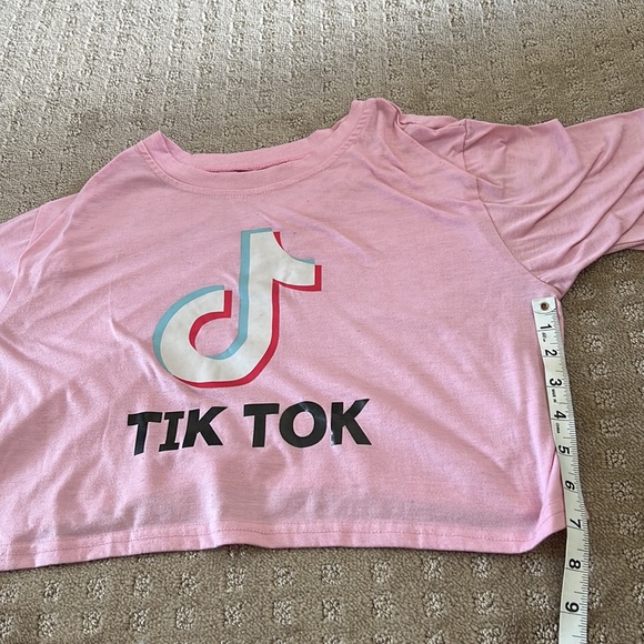 Tik Tok Pink Large Crop Top - Picture 4 of 5